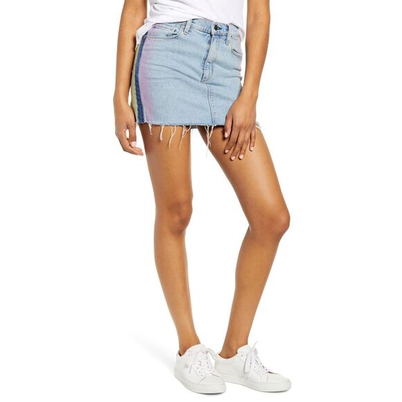 HUDSON Women's Viper Denim Mini Skirt - Mid-Thigh A-Line Fit, High Waist Stretch - View #2